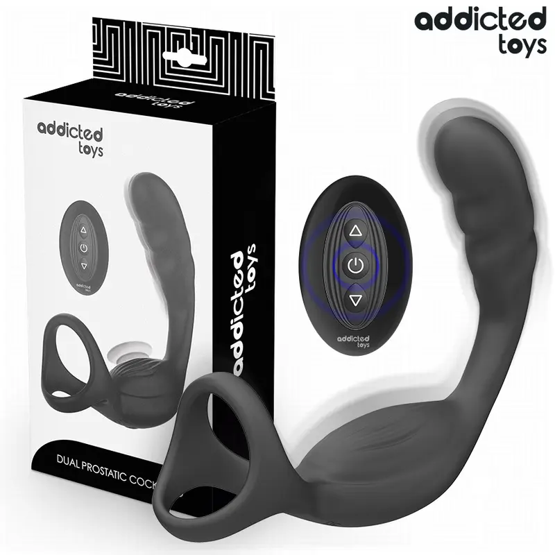 ADDICTED TOYS - ANELLO PER IL PENE PROSTATICO DOPPIO CON TELECOMANDO