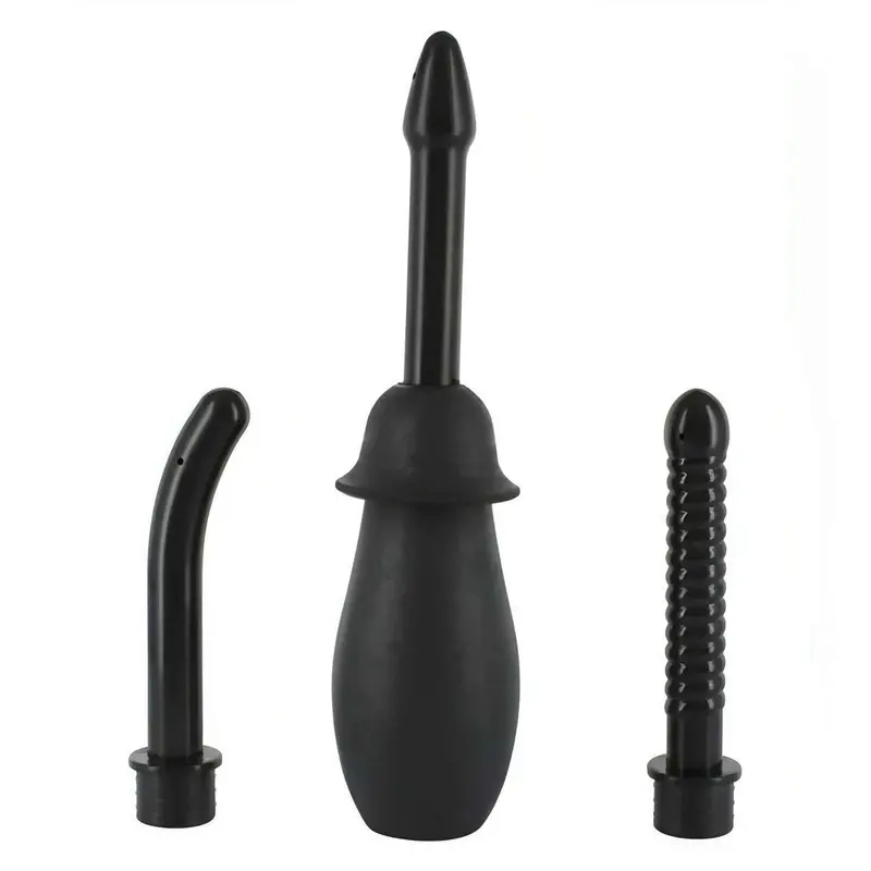 Anal Douche Kit - Black - Pulizia Anale Sicura e Confortevole
