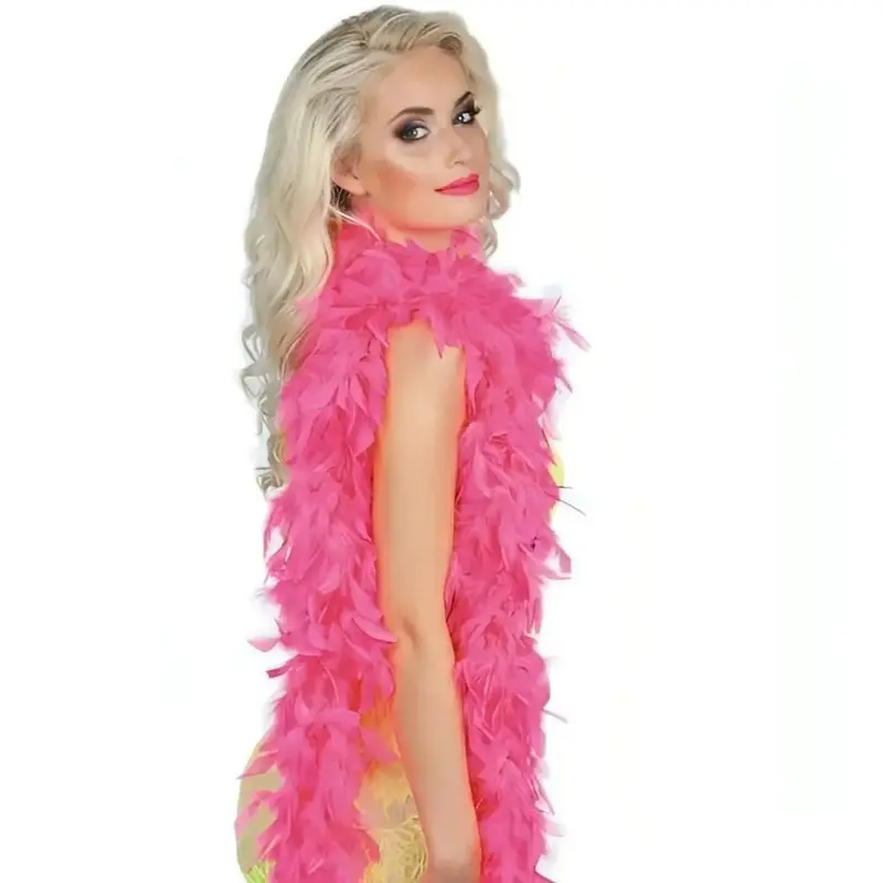 Boa 180 cm in piume – Seduzione in rosa, nero o rosso