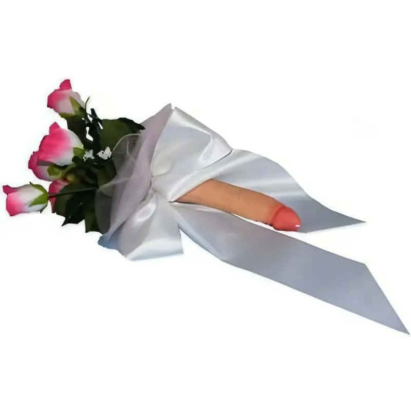 Bouquet della Sposa con Manico a Forma Fallica – Gadget Scherzoso