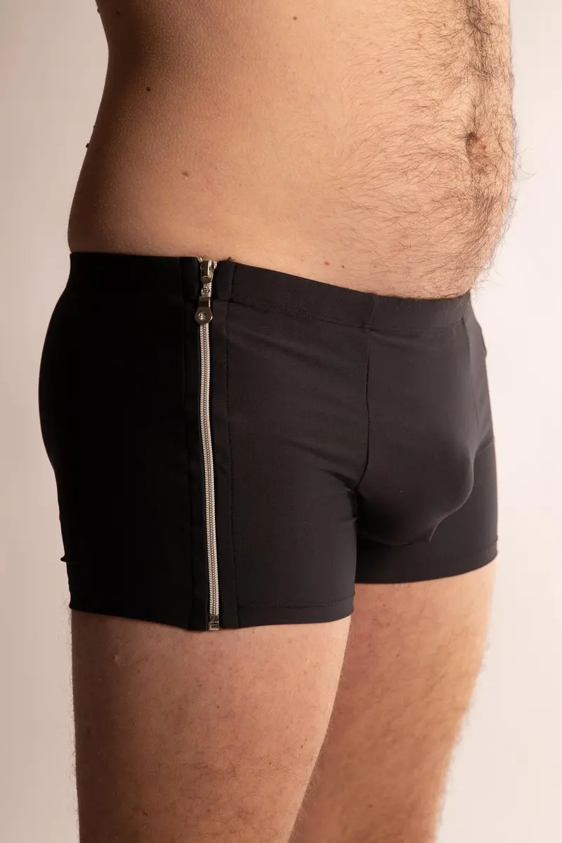 Boxer con Cerniere Laterali Nero