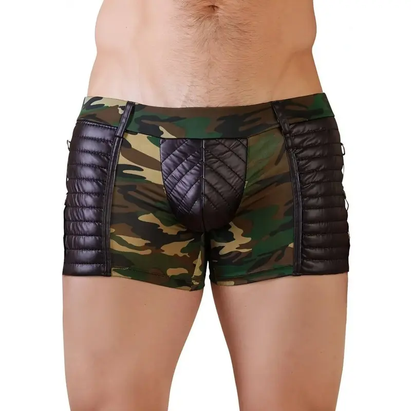 Boxer in microfibra camouflage con inserti neri – Intimo Uomo