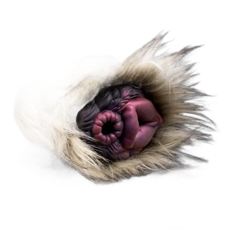 Bristle dog Furry Pussy Sex Toy Male Masturbators With Dual Channel