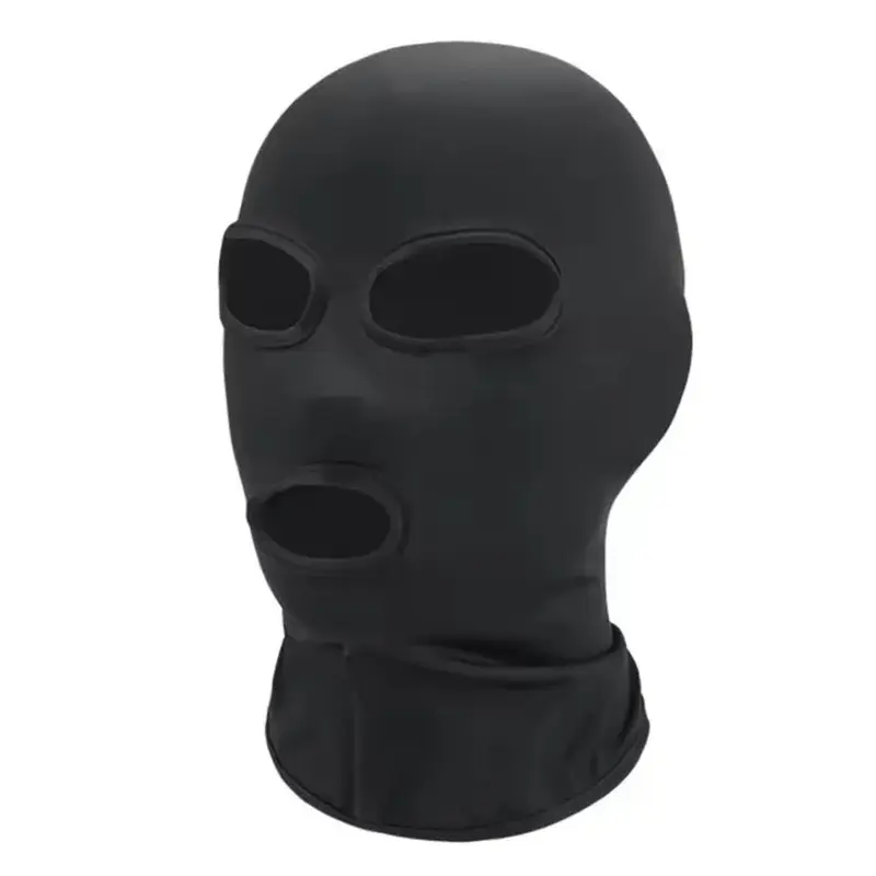 Cappuccio BDSM con aperture occhi e bocca – Maschera fetish soft