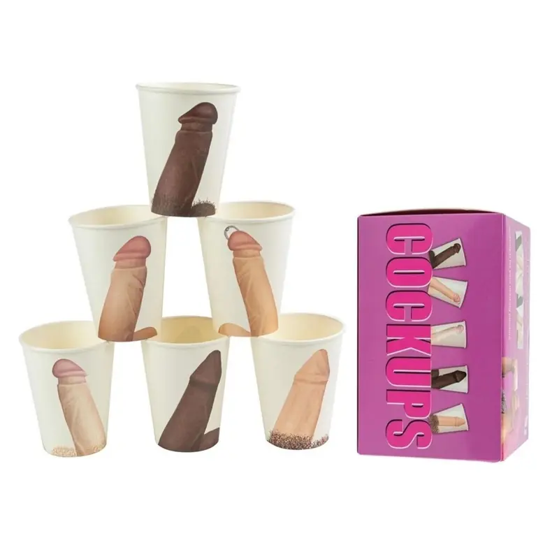 Cockups Set da 6 Bicchieri in Carta – Gadget Scherzoso