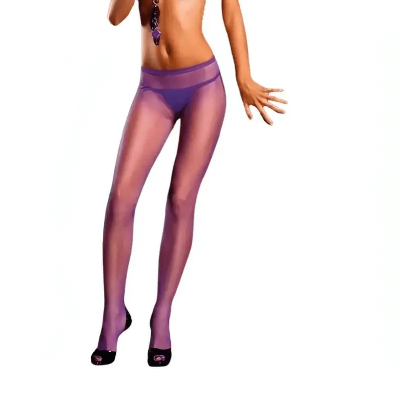 Collant in Micro Rete Viola – Calze