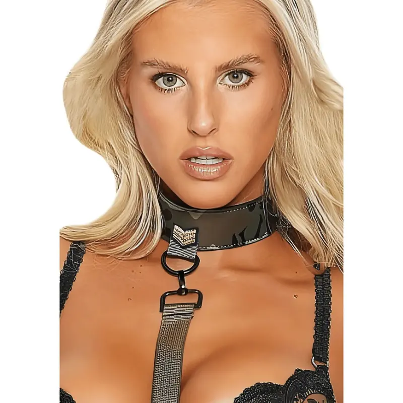 Collar With Leash Army Green - Collare e Guinzaglio in Stile Militare