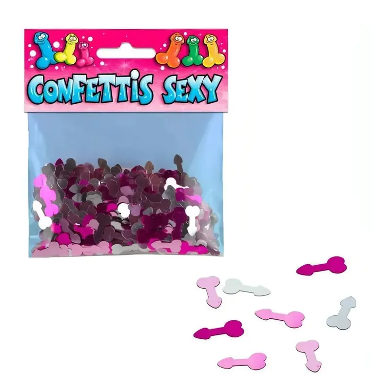 Coriandoli a forma fallica - Colorati – Gadget Scherzoso
