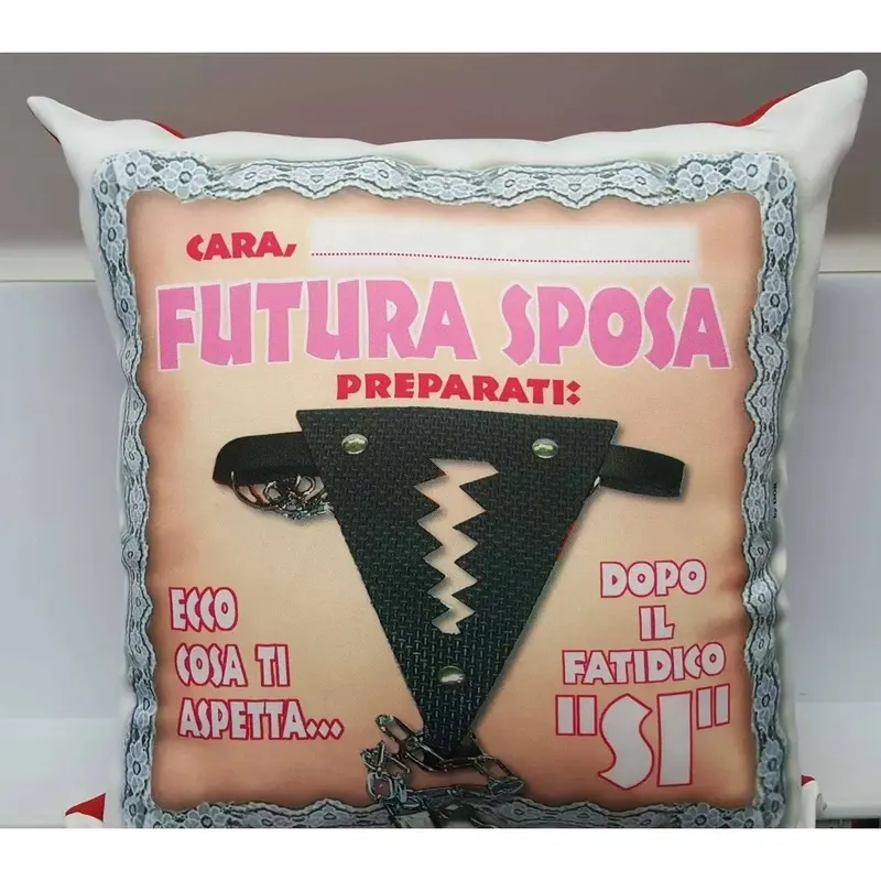 Cuscino Futura Sposa –Regalo Perfetto per Addio al Nubilato Divertente