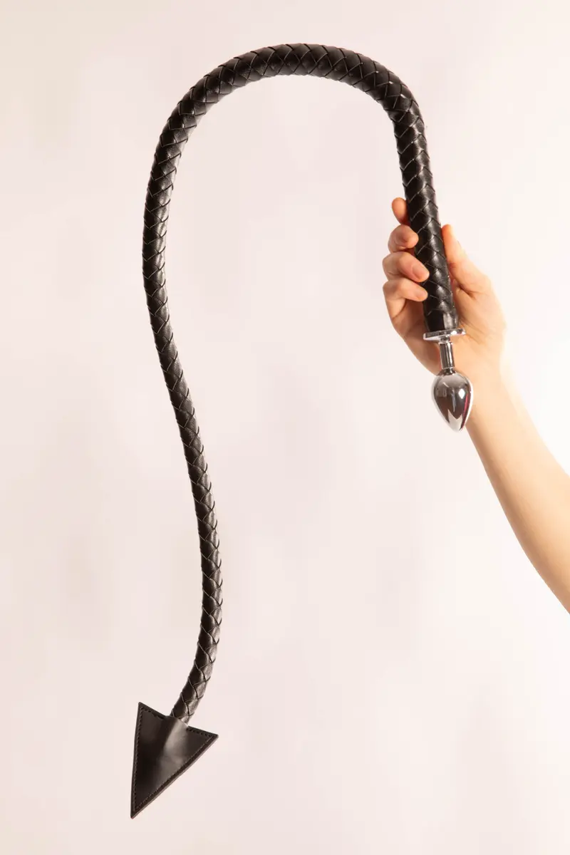 Devil Plug Anale con Coda in Eco Pelle Nera