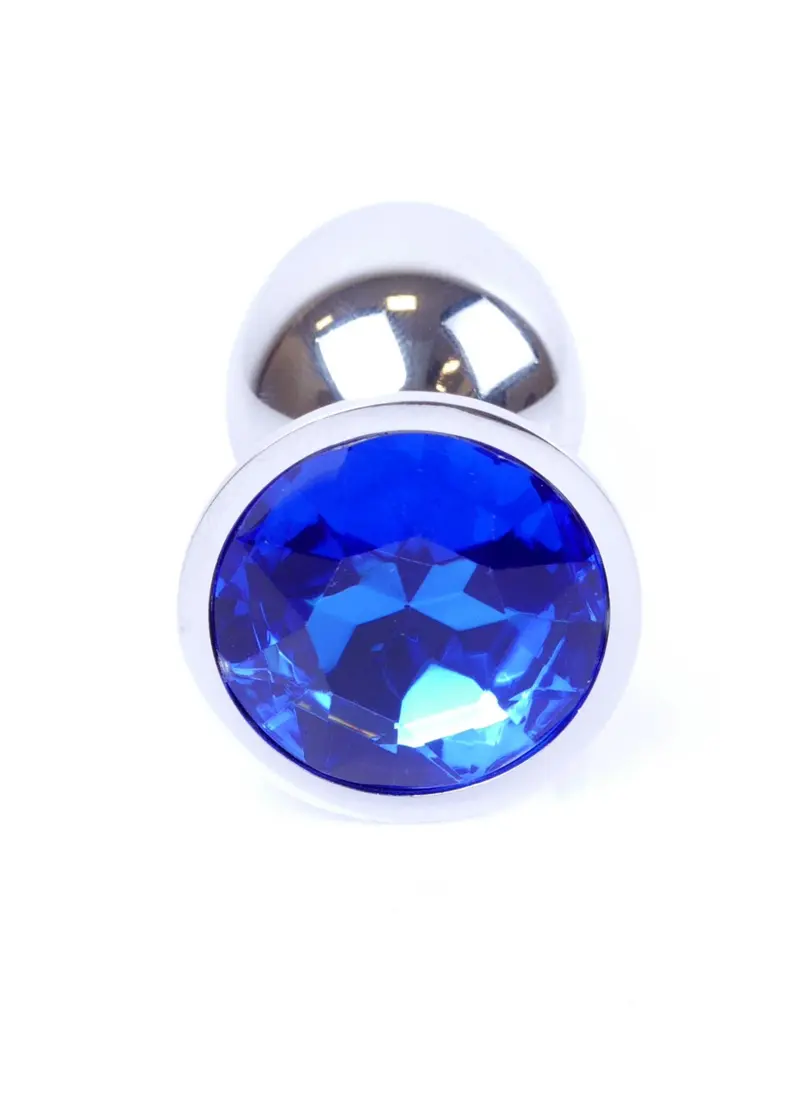 Diamante Anale in Acciaio con Gemma Blu – Plug Anale Gioiello