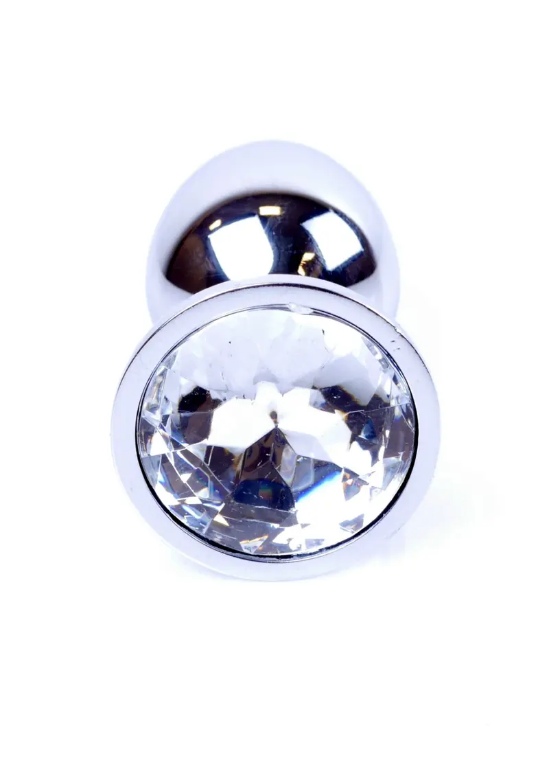 Diamante Anale in Acciaio con Gemma Clear – Plug Anale Gioiello