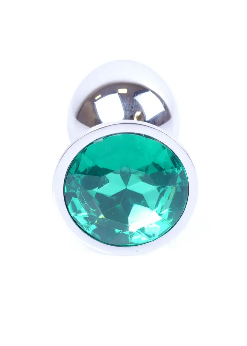 Diamante Anale in Acciaio con Gemma Verde – Plug Anale Gioiello