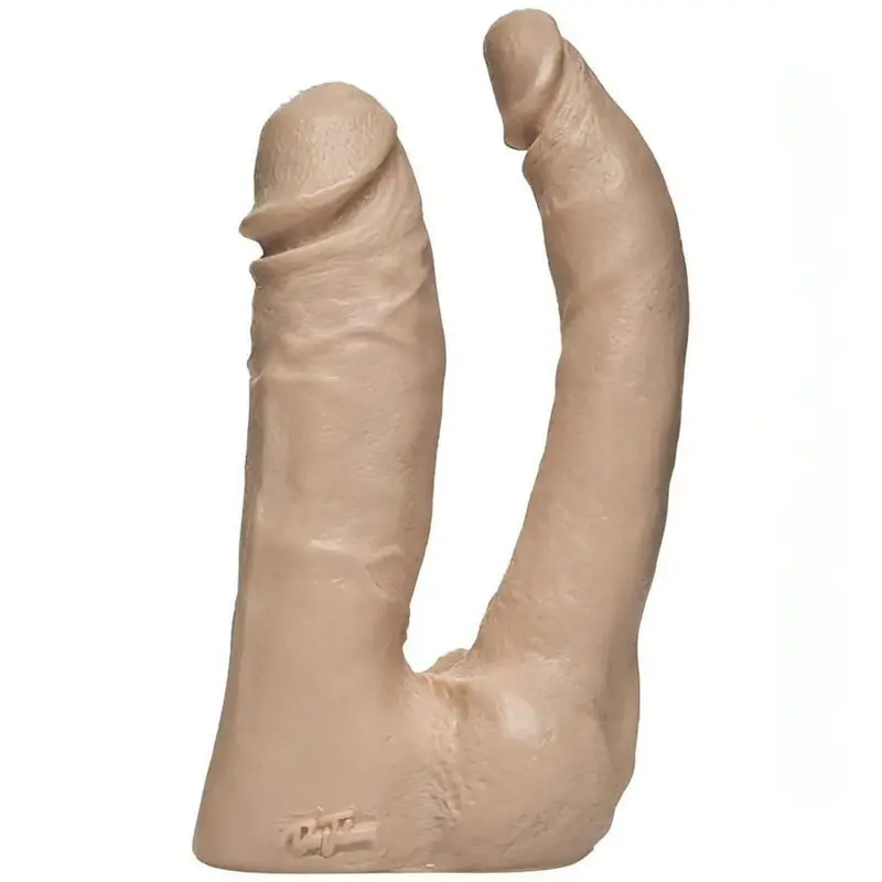 Dildo doppia penetrazione Vac-U-Lock realistico in SilaGel rosa carne