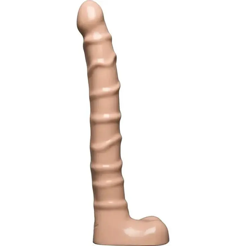 Dildo slim realistico 21 cm con testicoli rosa carne