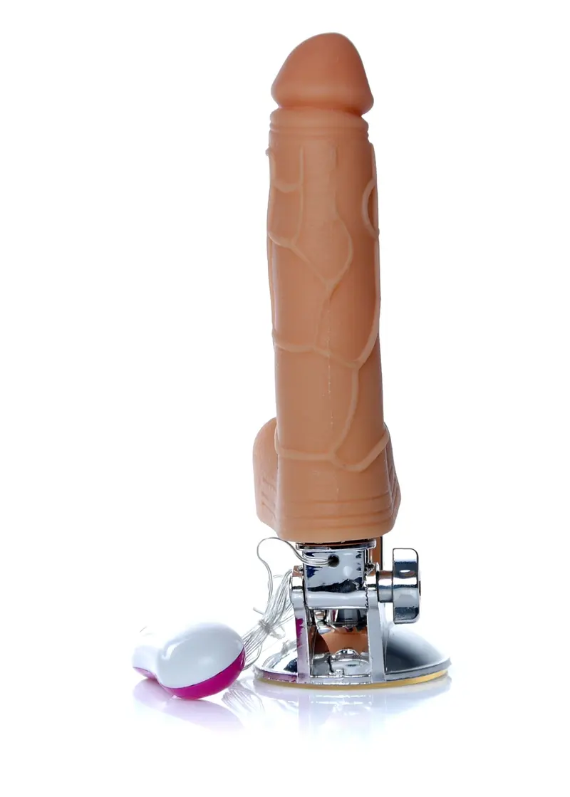 Dildo Ventosa Reclinabile con Testicoli – Dildo con Ventosa