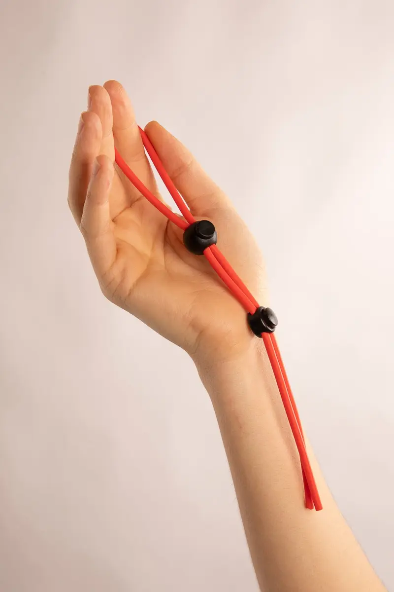 Double Cock & Balls Ring Regolabile Rosso