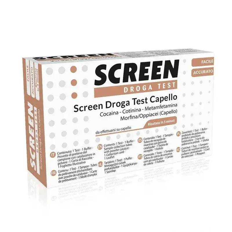 Droga Test Capello - Analisi 4 Sostanze (Cocaina, Oppiacei, Meth, Cotinina)