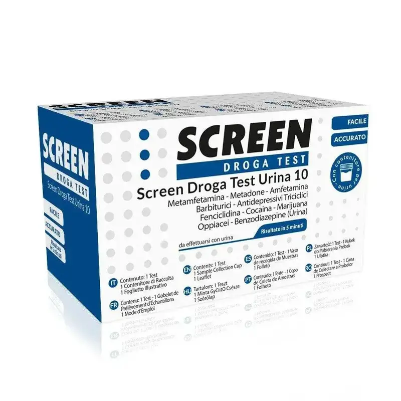 Droga Test Urina 10 Sostanze - Screening Completo (THC, COC, OPI + 7)