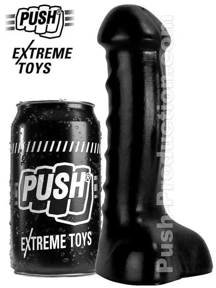Extreme Dildo Trooper Medium (22cm x 5.8cm) - PVC Texturizzato Nero