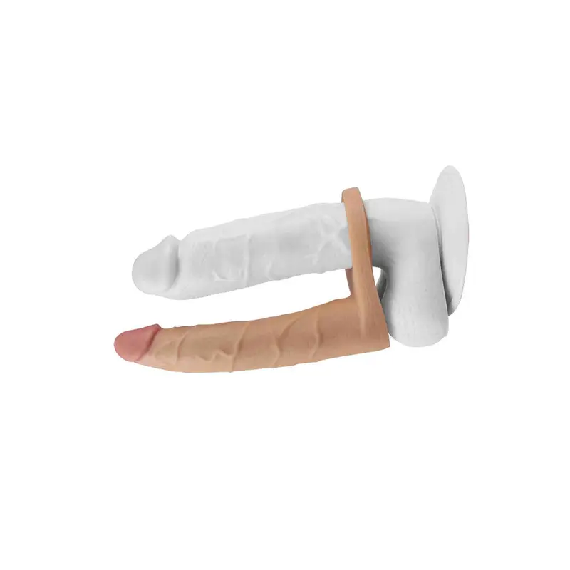 Fallo d'aggancio vibrante per doppia penetrazione 7″ – Dildo Doppio
