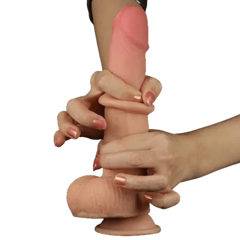 Fallo realistico con pelle scorrevole come un membro vero - 9', Rosa Carne