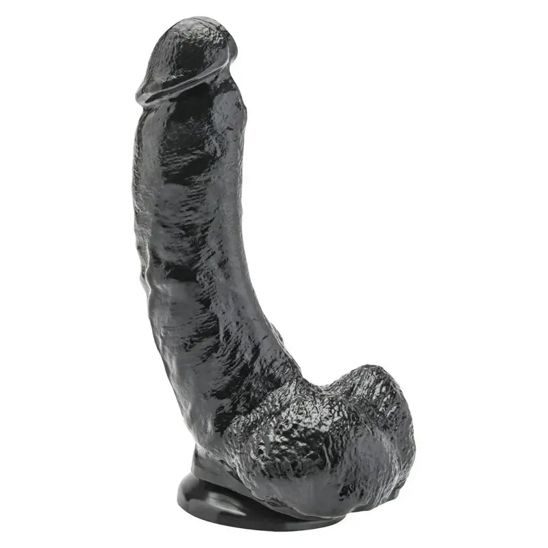 Fallo Ultrarealistico con testicoli e ventosa in tecnologia Vital-Skin - 20.5cm - Nero