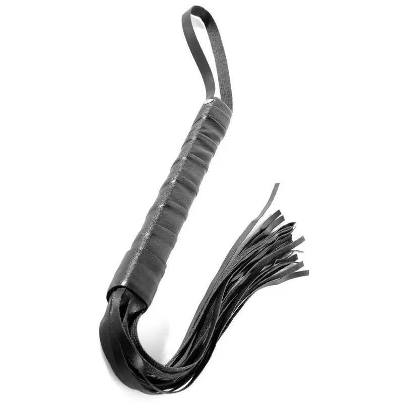 First-Time Flogger – Frustino Nero 25 cm, Ideale per Iniziare il BDSM