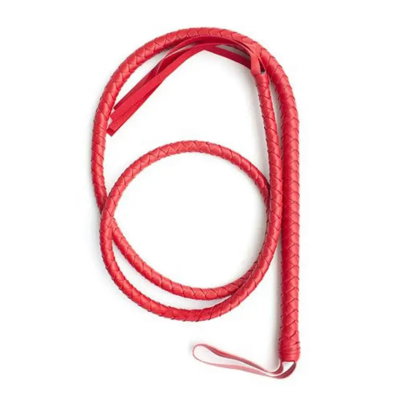 Frusta Indy Flog Whip Red – Frusta in Ecopelle Rossa, 210 cm