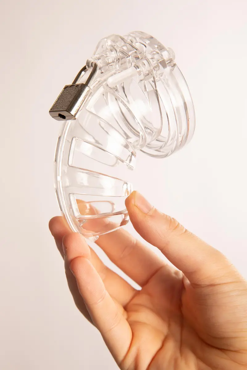 Gabbia per Pene Regolabile in Plastica Trasparente