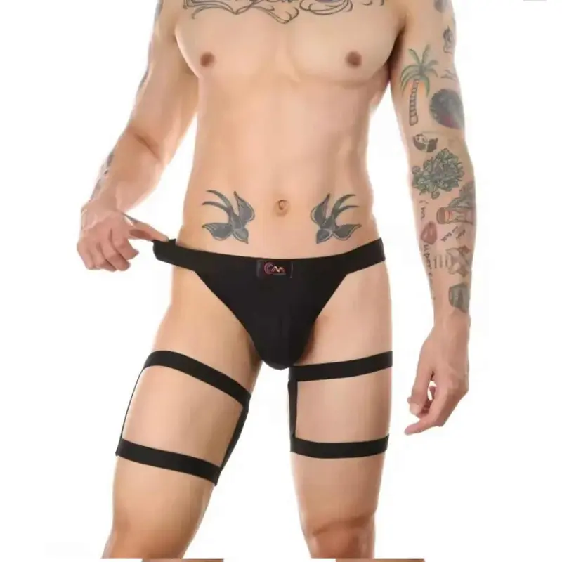 Garter Harness nero – Accessorio fetish reggicalze strutturato