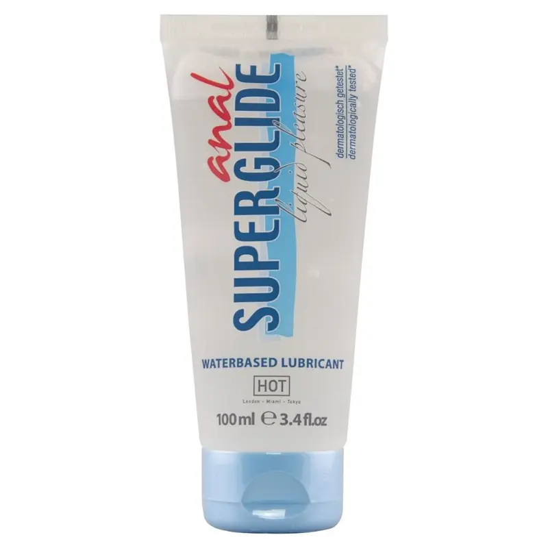 HOT - ANAL SUPERGLIDE LIQUID PLEASURE LUBRIFICANTE A BASE D'ACQUA 100 ML
