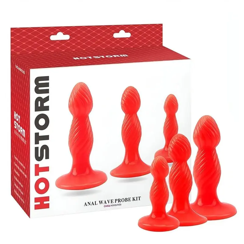 Hot Storm Set di 3 Divaricatori Anali Rossi