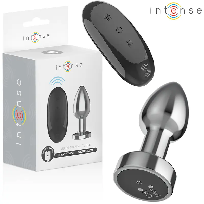 INTENSE - PLUG ANALE 10 VIBRAZIONI METALLO CON TELECOMANDO S