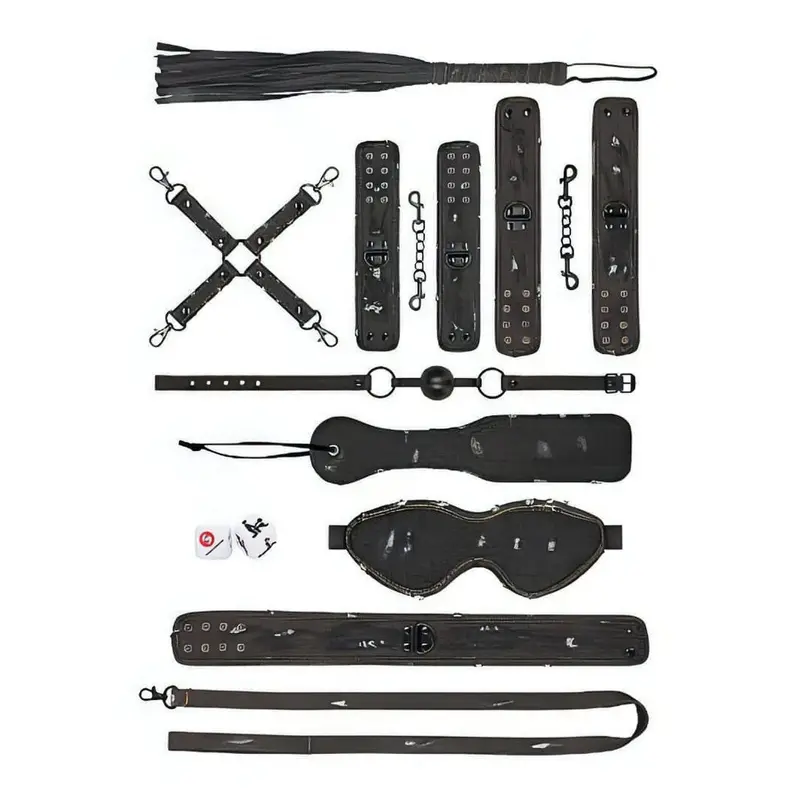 Kit Bdsm 13 Pezzi in stile Denim rinforzato