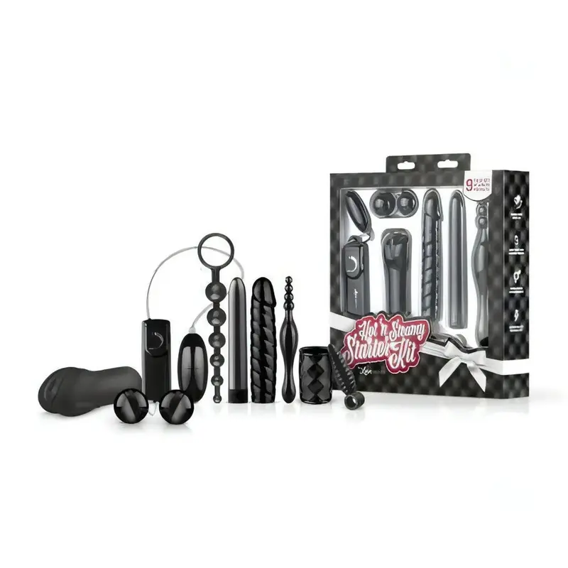 Kit Principianti Hot 'n Streamy Set Nero Completo per Nuove Esperienze