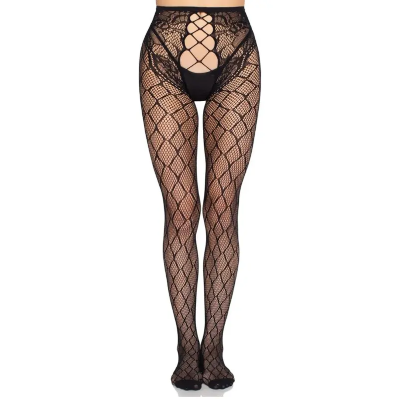 LEG AVENUE - COLLANT A RETE 1966 CON SLIP SENZA CAVALLO NERO - TAGLIA UNICA