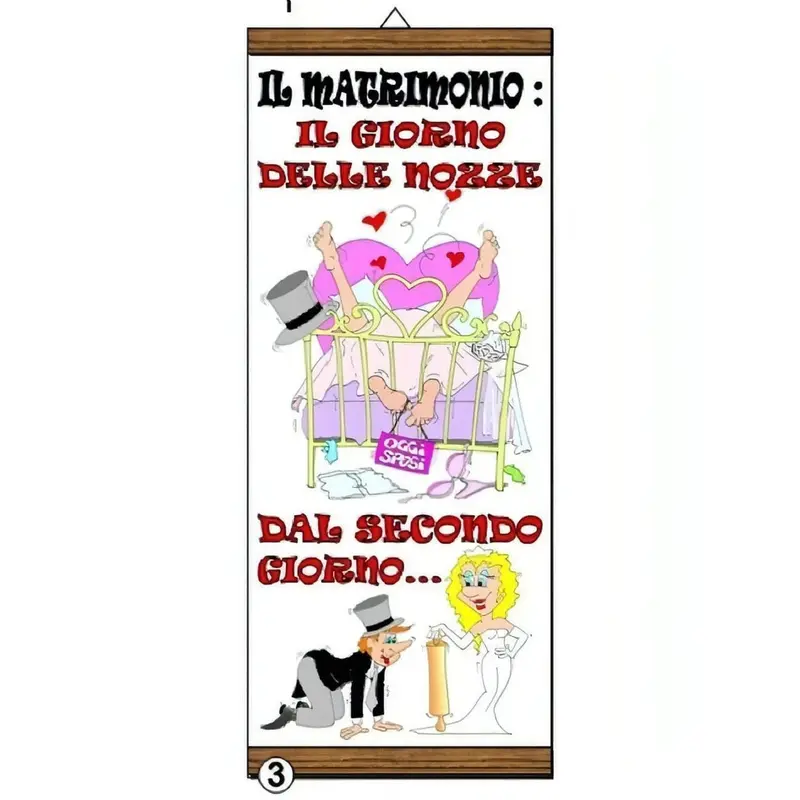 Locandina con cornice ″Il matrimonio