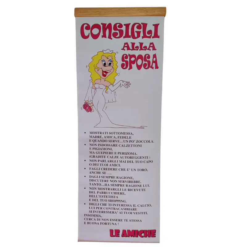Locandina Consigli Alla Sposa Con Cornice – Gadget Addio Al Nubilato