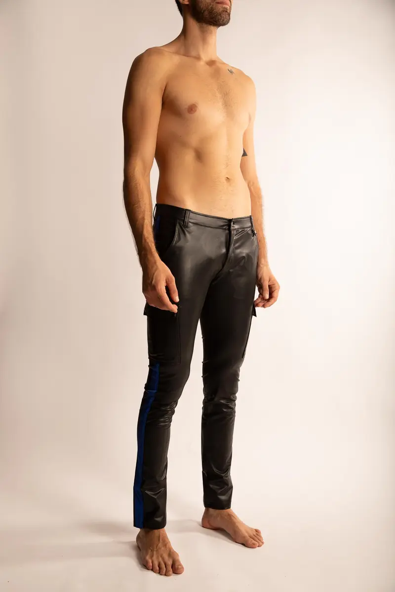Locker Gear Pantaloni con Tasche in Eco Pelle