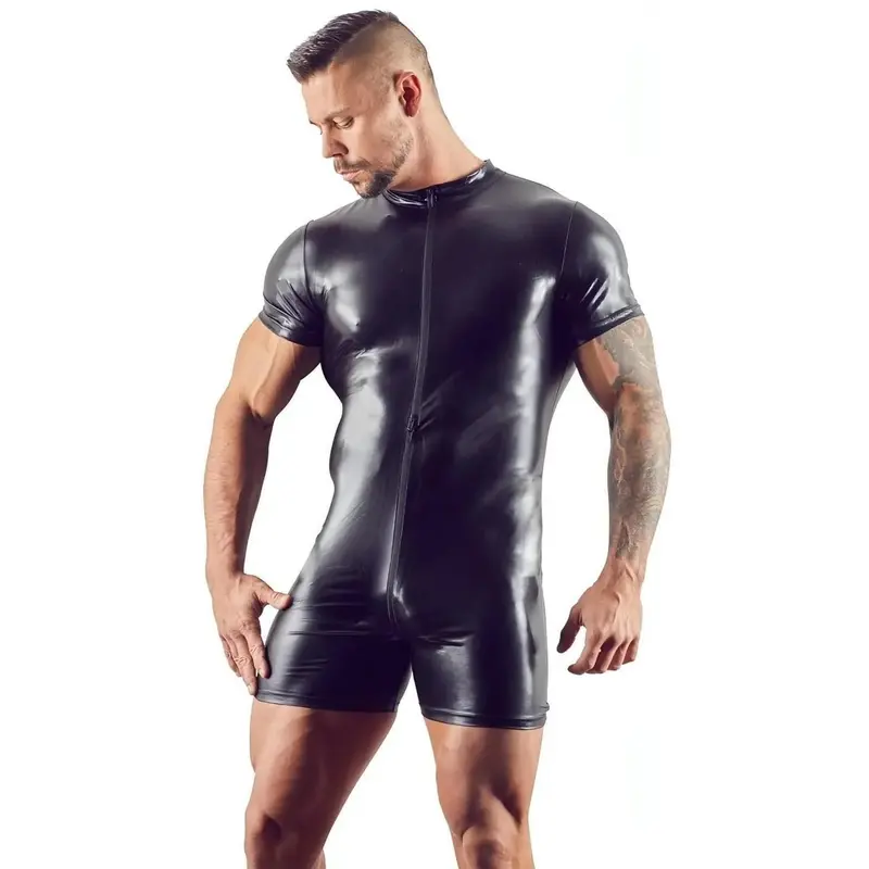 Men’s PlaySuit Nero Opaco – Body Sexy da Uomo