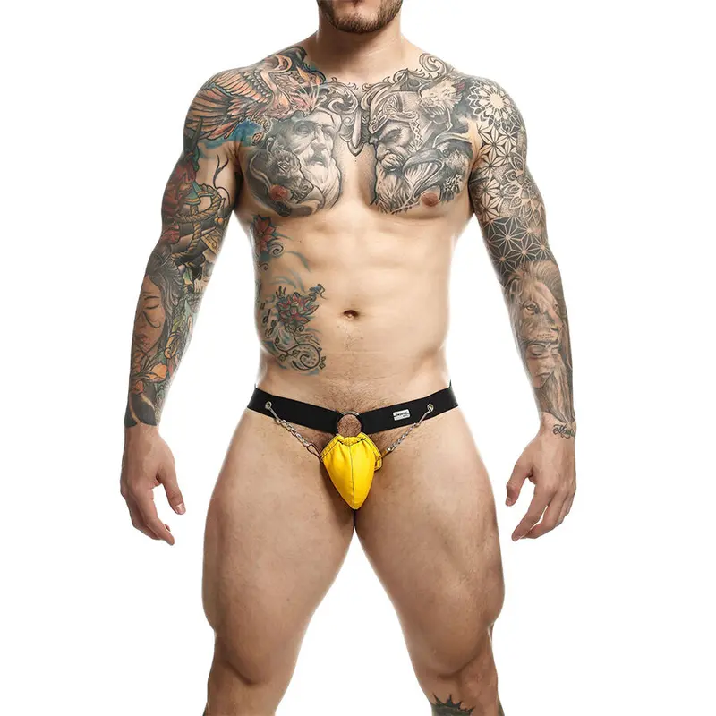 MOB - DNGEON JOCKSTRAP GIALLO CON CATENE TAGLIA UNICA