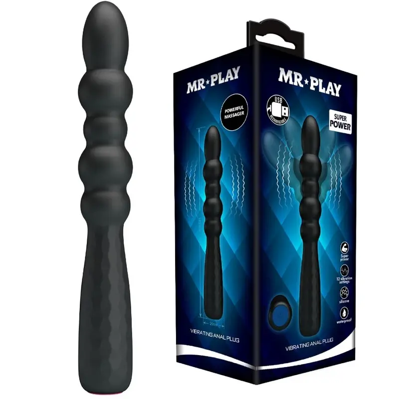 MR PLAY - PLUG ANALE VIBRANTE FLESSIBILE