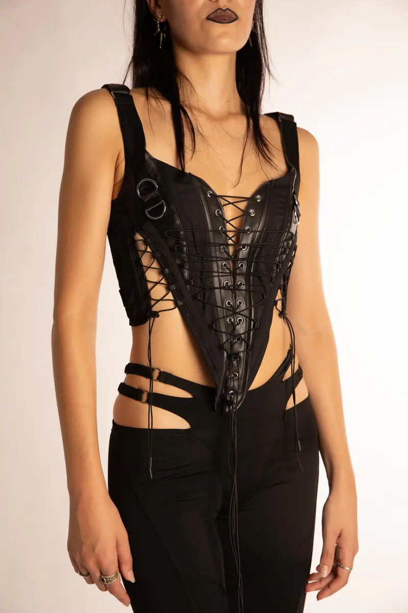 Namilia Tactical Corsetto in Eco Pelle