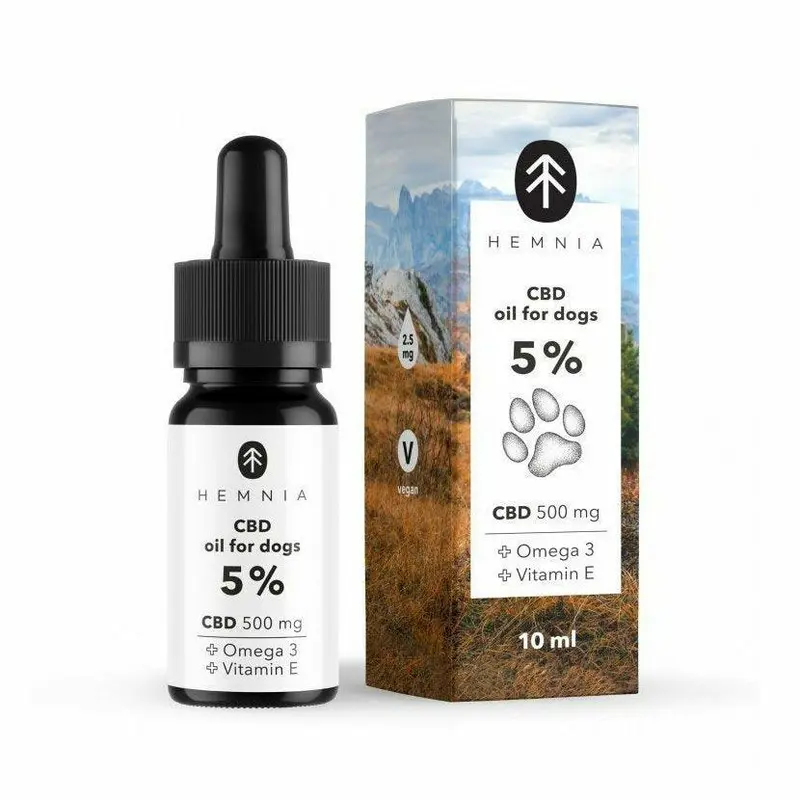Olio canapa per Cani Hemnia 5% — 500mg / 10ml