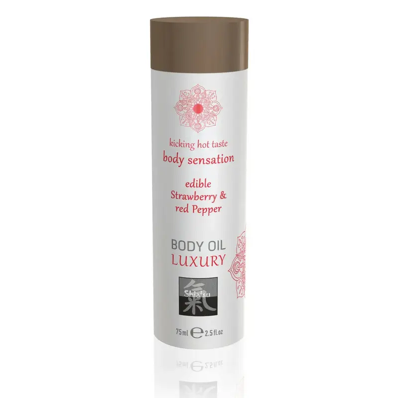 Olio da Massaggio commestibile alla Fragola e Peperoncino 75 ml