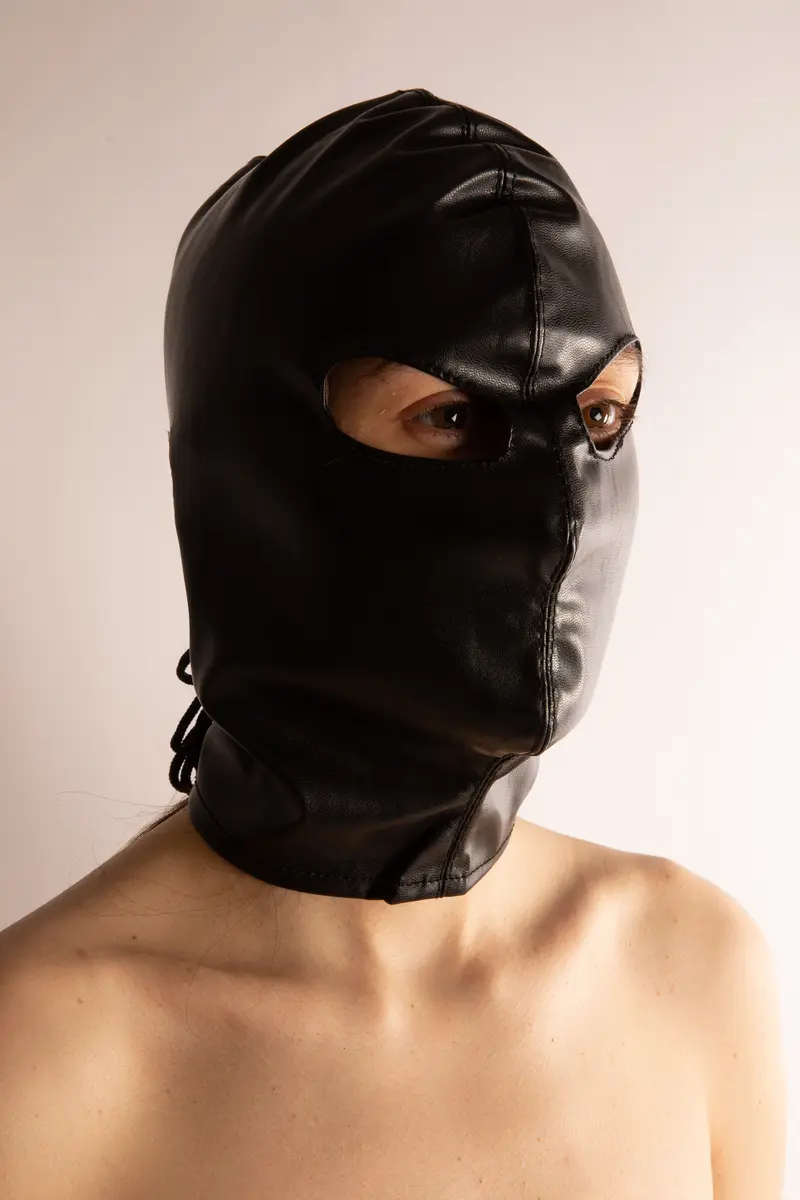 Only Eyes Maschera in Eco Pelle Nera