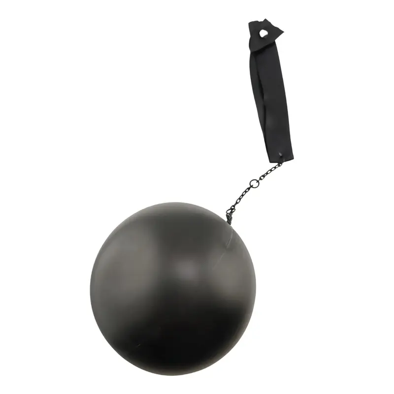 Palla al piede nera gadget goliardico per addio al celibato
