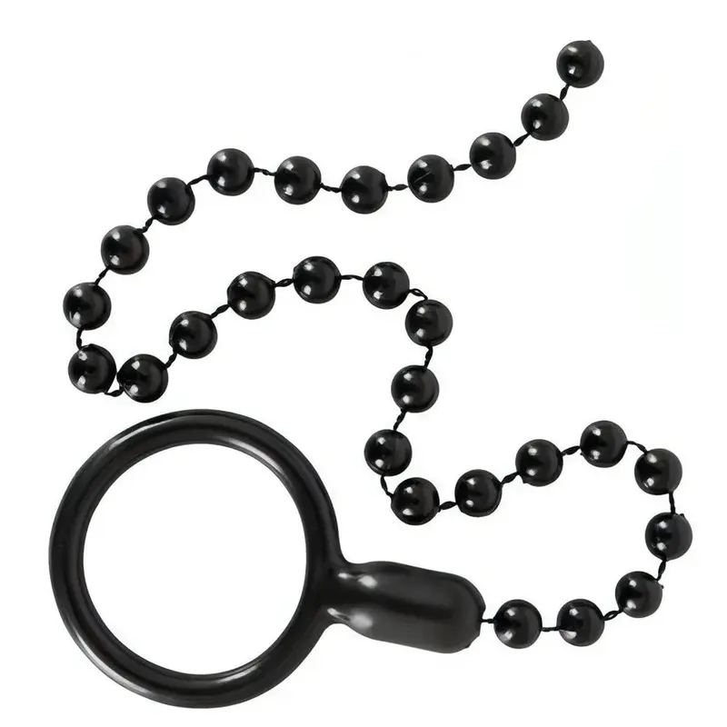 Palline anali collegate ad anello fallico - Nero