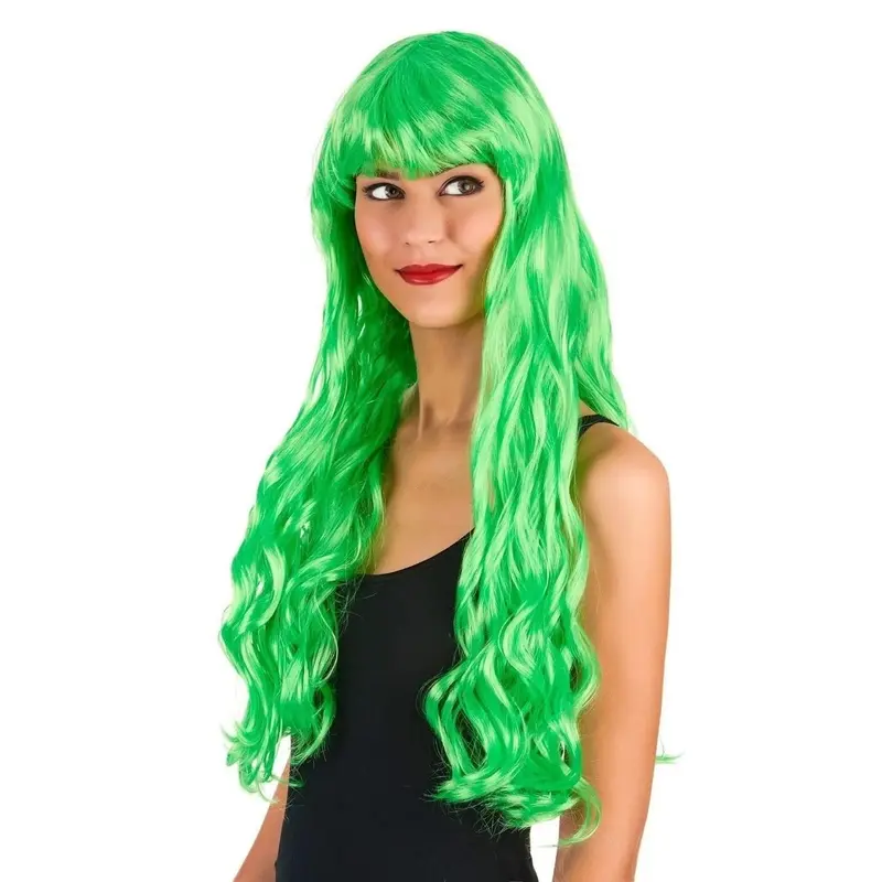 Parrucca Capelli Lunghi Verdi – Stile Unico e Sguardo Magnetico